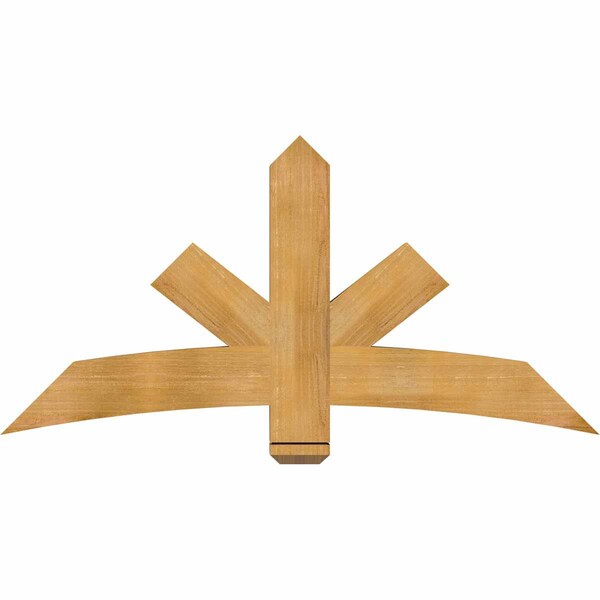 Ekena Millwork Alberta Rough Sawn Timber Gable Bracket, Western Red Cedar, 60"W x 30"H x 4"D x 6"F, 12/12 Pitch GBW060X30X0406ALB00RWR - main